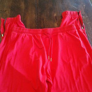 ZYIA Red Everywhere Zipper Jogger